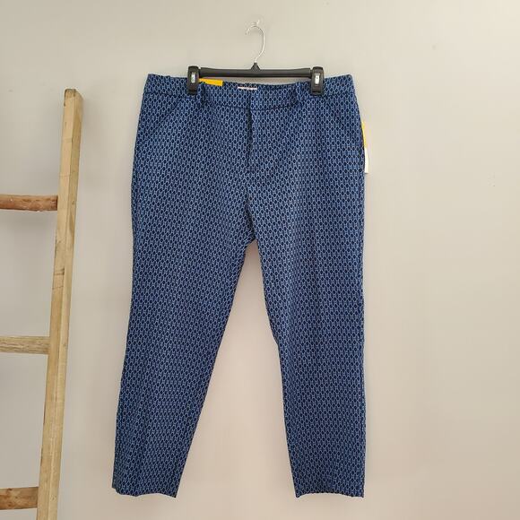 Merona Women's Blue Classic Fit Straight Ankle Pants Size 16 NWT - Picture 1 of 8